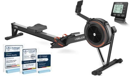YOSUDA R2 Air Rowing Machine, 10-Level Resistance,Self-Powered Monitor