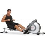 Sunny Health & Fitness Magnetic Rowing Machine, Extended-Rail Home Rower