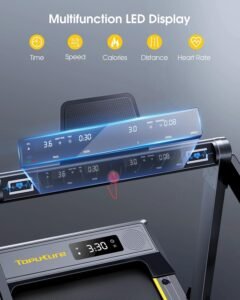6-in-1 Folding Treadmill, 12% Incline, 2.5HP, 16 km/h, Heart Rate, App & Bluetooth Speaker - Image 5