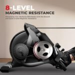 Sunny Health & Fitness Magnetic Rowing Machine, Extended-Rail Home Rower - Image 4