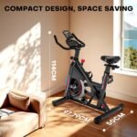 1. DMASUN Indoor Exercise Bike, LCD Display, Heart Rate Sensor, Tablet Holder & Quiet Drive - Image 7