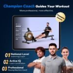 MERACH Magnetic Rowing Machine, 16 Resistance Levels, Dual Rails, App Compatible, 158 kg Capacity - Image 6