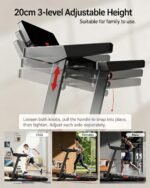 Foldable Treadmill for Home with 20% Incline, 14KM/H Treadmill with Handle - Image 5
