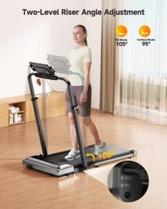 6-in-1 Folding Walking Pad, 1–12% Incline, Retractable Handrail, App & Remote - Image 4