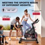 1. DMASUN Indoor Exercise Bike, LCD Display, Heart Rate Sensor, Tablet Holder & Quiet Drive - Image 6