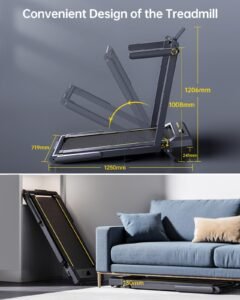 6-in-1 Folding Treadmill, 12% Incline, 2.5HP, 16 km/h, Dual LED, App & Bluetooth - Image 9
