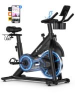 MERACH Self-Powered Magnetic Exercise Bike with Adaptive Resistance