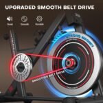 1. DMASUN Indoor Exercise Bike, LCD Display, Heart Rate Sensor, Tablet Holder & Quiet Drive - Image 2