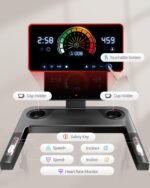 Foldable Treadmill for Home with 20% Incline, 14KM/H Treadmill with Handle - Image 8