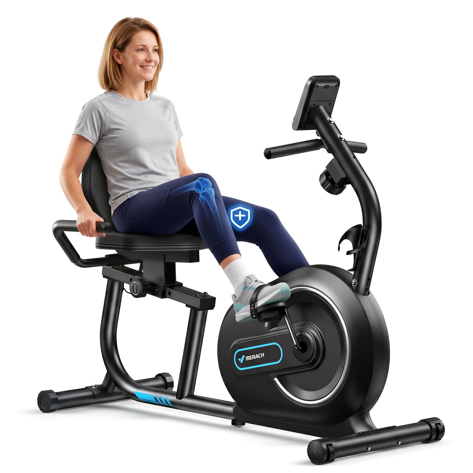 71b2iBx_OSL MERACH Recumbent Exercise Bike for Home with Comfortable Low-Impact Cardio - Image 1
