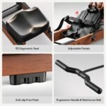 JOROTO Wooden Foldable Rowing Machine, Water Resistance, Bluetooth, 400 lb Capacity - Image 8