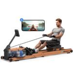 MERACH Foldable Wood Rowing Machine, Water Resistance, Monitor, App, 180 kg Capacity - Image 9