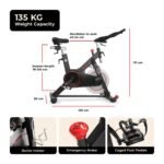 Sunny Health & Fitness Premium Megnetic Exercise Bike for Studio Cycling - Image 8
