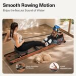JOROTO Wooden Foldable Rowing Machine, Water Resistance, Bluetooth, 400 lb Capacity - Image 6