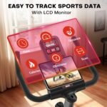 1. DMASUN Indoor Exercise Bike, LCD Display, Heart Rate Sensor, Tablet Holder & Quiet Drive - Image 5