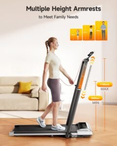 6-in-1 Folding Walking Pad, 1–12% Incline, Retractable Handrail, App & Remote - Image 3