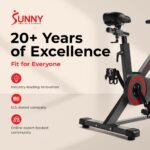 Sunny Health & Fitness Premium Megnetic Exercise Bike for Studio Cycling - Image 11