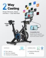 Merach Magnetic Exercise Bike with 15.6" Adjustable HD Screen - Image 10