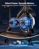 MERACH Self-Powered Magnetic Exercise Bike with Adaptive Resistance - Image 5