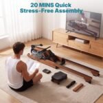 Dripex 14L Wooden Water Rower 12-Blade 150kg Bluetooth Tablet Foldable Gym - Image 8