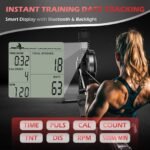 DMASUN Indoor Exercise Bikes for Home Gym Use with LCD Display, Spin Bike with Tablet Holder & Comfortable Seat Cushion, Super Quiet Fitness Bike for Home Cardio Workout with Heart Rate Sensor - Image 5