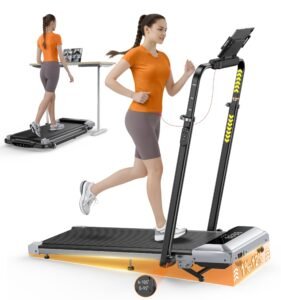 6-in-1 Folding Walking Pad, 1–12% Incline, Retractable Handrail, App & Remote