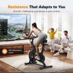 MERACH Heavy Duty Magnetic Exercise Bike with 10kg Flywheel - Image 4
