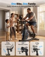 MERACH Self-Powered Magnetic Exercise Bike with Adaptive Resistance - Image 6