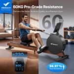 MERACH Magnetic Rowing Machine 60 KG Resistance Smart 16 Levels&App Control - Image 2