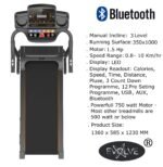Evolve B1 Foldable Treadmill with Incline, Handrail & Bluetooth, Compact Walking Pad - Image 6