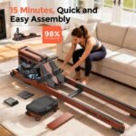 YOSUDA Foldable Wood Rowing Machine, Water Resistance, App Connected, 182 kg Capacity - Image 7