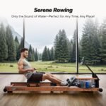 MERACH Foldable Wood Rowing Machine, Water Resistance, Monitor, App, 180 kg Capacity - Image 5